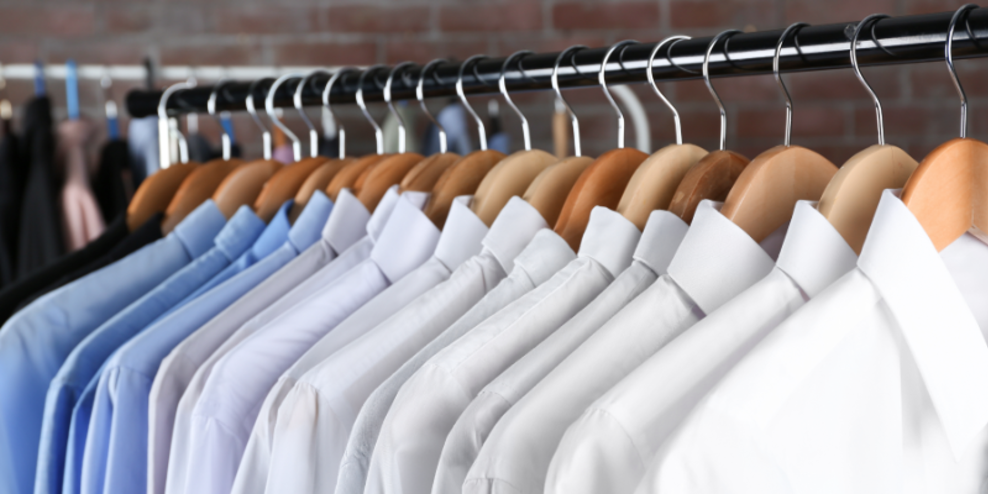 Dry Cleaning Clean Mens Shirts On Rack